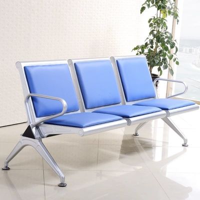 Chaise en cuir en acier inoxydable en métal moderne