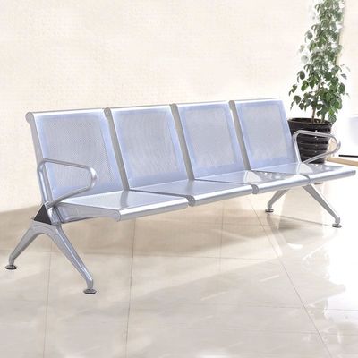 Chaise en cuir en acier inoxydable en métal moderne