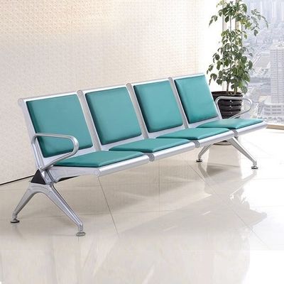 Chaise en cuir en acier inoxydable en métal moderne