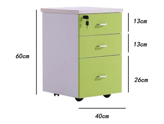 Armoire de bureau verrouillable en bois massif avec conception push-pull