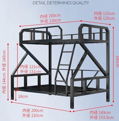 Lit en fer à double couche pour les jeux sur Internet Café Meubles commerciaux et généraux