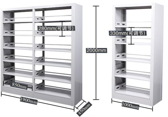 Meubles de bureau Étagère en acier pour bibliothèque scolaire Double côté unique Délai de paiement T/T