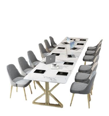 Meubles de bureau légers de luxe de style scandinave 2 mètres Table et bureau de conférence en marbre