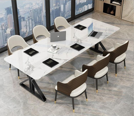 Meubles de bureau légers de luxe de style scandinave 2 mètres Table et bureau de conférence en marbre