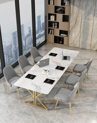Meubles de bureau légers de luxe de style scandinave 2 mètres Table et bureau de conférence en marbre