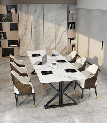 Meubles de bureau légers de luxe de style scandinave 2 mètres Table et bureau de conférence en marbre