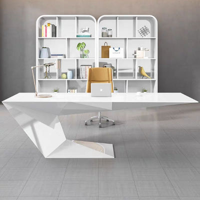 Home Office Furniture Morden Travail Bureau Bureau avec table de consultation de peinture blanche personnalisée
