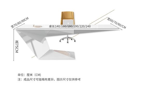 Home Office Furniture Morden Travail Bureau Bureau avec table de consultation de peinture blanche personnalisée