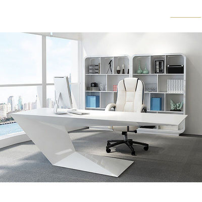 Home Office Furniture Morden Travail Bureau Bureau avec table de consultation de peinture blanche personnalisée