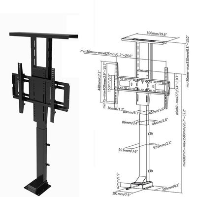 Système de levage de téléviseur intérieur et extérieur avec télécommande sans fil