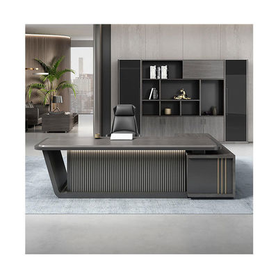 High Tech Black Boss Manager Tableau de bureau et combinaison de chaise pour le client fourni