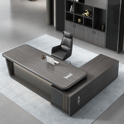 High Tech Black Boss Manager Tableau de bureau et combinaison de chaise pour le client fourni