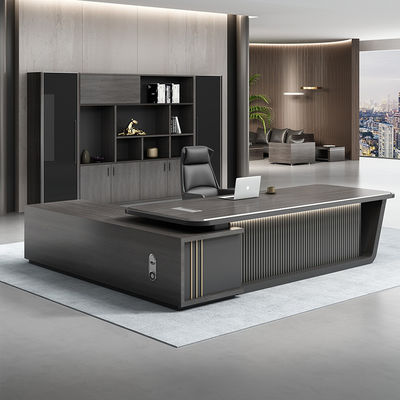 High Tech Black Boss Manager Tableau de bureau et combinaison de chaise pour le client fourni