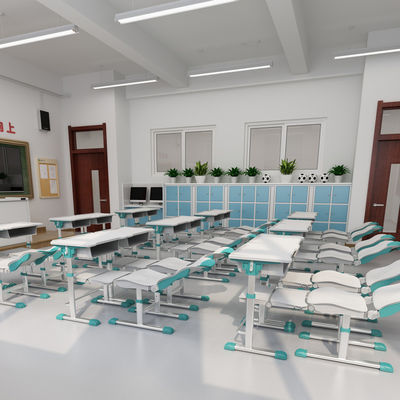 Conception moderne de l'étude reculée réglable bureau et chaise ensemble pour l'enseignement à domicile à l'école