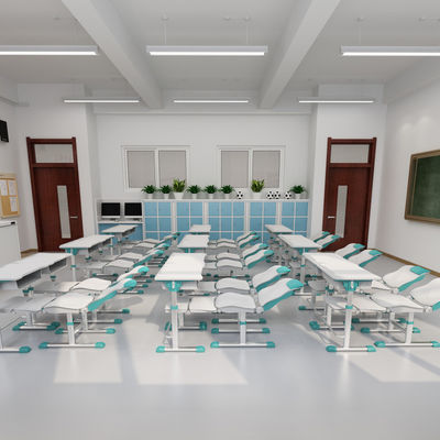 Conception moderne de l'étude reculée réglable bureau et chaise ensemble pour l'enseignement à domicile à l'école
