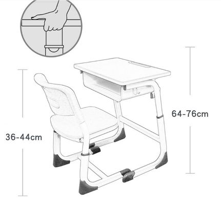 Meubles de chambre à coucher Table et chaise réglable pour étudiants uniques