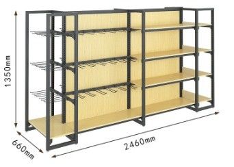 Étagère d'affichage à quatre colonnes pour les supermarchés, les pharmacies et les magasins de papeterie