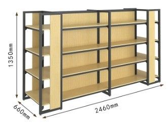 Étagère d'affichage à quatre colonnes pour les supermarchés, les pharmacies et les magasins de papeterie