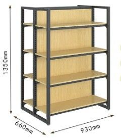 Étagère d'affichage à quatre colonnes pour les supermarchés, les pharmacies et les magasins de papeterie