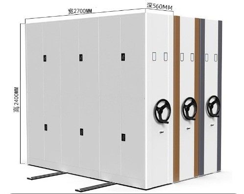 Armoire de dossiers manuelle mobile étagère intensive pour les archives fournies par le client