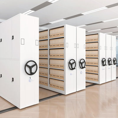 Armoire de dossiers manuelle mobile étagère intensive pour les archives fournies par le client