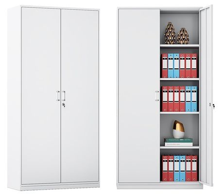 Armoire de rangement de meubles de bureau blanc moderne avec rangement en acier à plusieurs tiroirs et serrure