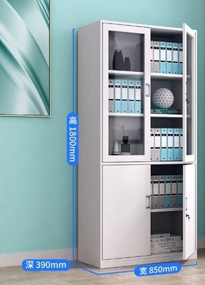 Armoire de rangement de meubles de bureau blanc moderne avec rangement en acier à plusieurs tiroirs et serrure