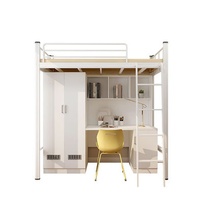 Emballage du courrier Y École moderne Dortoir Meubles de chambre à coucher Ensemble Loft Lit en métal avec bureau