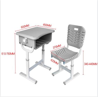 Ensemble de bureau et de chaise en plastique pour les enfants et les enfants pour les études scolaires ISO9001 ISO14001 Certifié