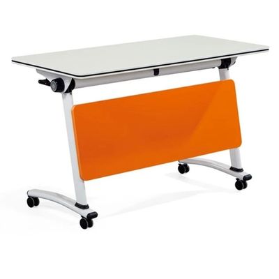 Station de travail mobile personnalisable pour petits bureaux avec jambes pliantes et gestion des câbles