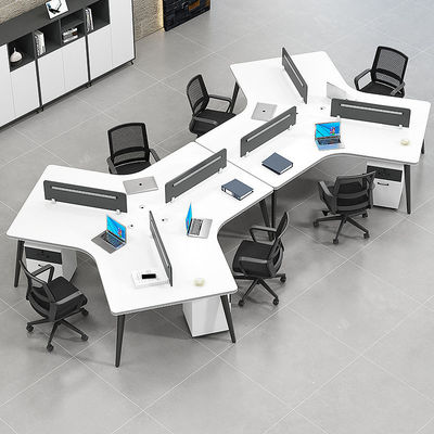 Zone de travail ouverte moderne bureaux avec bureau personnalisable et 2 / 4 / 6 sièges