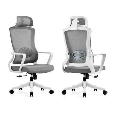Chaise de bureau reculée en aluminium ergonomique sur mesure avec repose-pieds pour le style contemporain