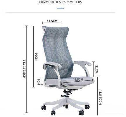 Chaise de bureau pivotante avec appuie-tête pour bureau à domicile