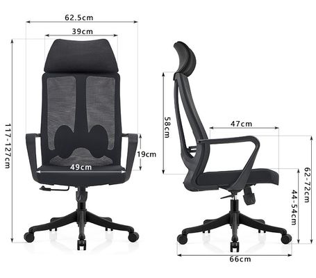 Chaise de bureau de luxe en maille Conception contemporaine avec pleine maille et nylon