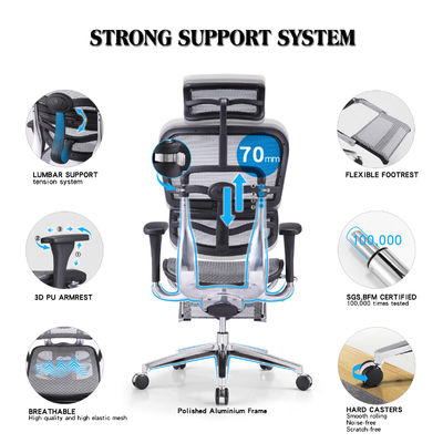 Chaise de bureau confortable pour jeux de course avec fonction réglable et support lombaire