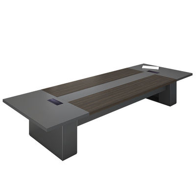 OEM ODM OUI Table de réunion en bois moderne noir pour le mobilier de bureau et la négociation