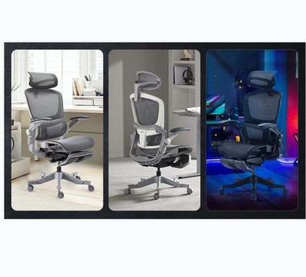Chaise pivotante exécutive avec repose-pieds réglable certifiée ISO9001/ISO14001