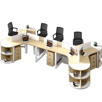 Meubles de bureau simples et modernes Combinaison de coin Table du personnel pour 3/6 personnes