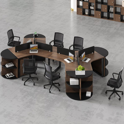 Meubles de bureau simples et modernes Combinaison de coin Table du personnel pour 3/6 personnes