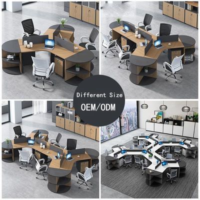 Lieux de travail Meubles de bureau Combinaison de bureau et de chaise en bois pour 3/6 personnes