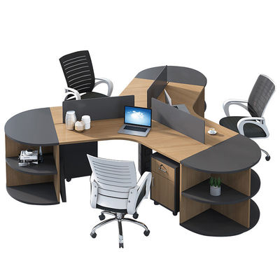 3/6 Station de travail pour personne Meubles de bureau modernes simples avec chaise de bureau et écrans