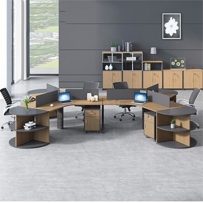 3/6 Station de travail pour personne Meubles de bureau modernes simples avec chaise de bureau et écrans