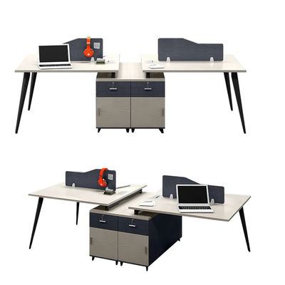 Tableau de travail de bureau / verre / tissu / acier pour meubles sur mesure