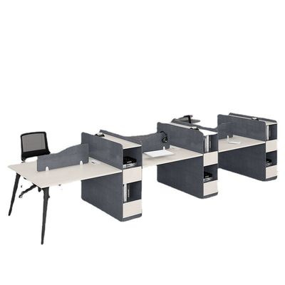 Tableau de travail de bureau / verre / tissu / acier pour meubles sur mesure