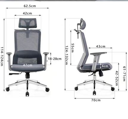 Mélange arrière et siège rembourrée en PU Chaise de bureau pour bureau de mode par Mike-H