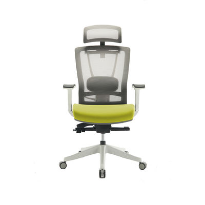 Chaise de bureau pivotante moderne bleu et noir pour poste de travail ergonomique