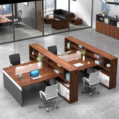 Cubicle de poste de travail réglable en matériau MFC moderne pour les bureaux personnalisés