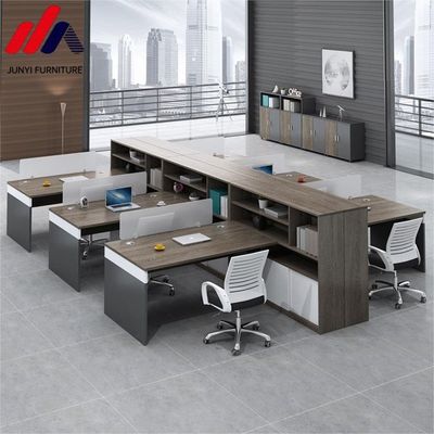 Station de travail de bureau de style moderne avec conception modulaire ouverte et matériau MFC
