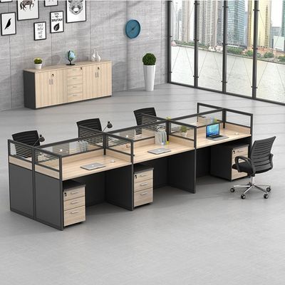 Bureau de bureau modulaire avec design moderne et matériau MFC