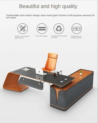 Créez un espace de travail professionnel avec la peinture à pâte en forme de L Bureau de bureau exécutif